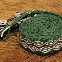 Karetkový pás - rozkvetlý strom / Tablet woven band - tree in bloom