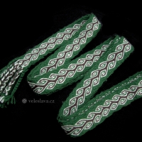 Karetkový pás - rozkvetlý strom / Tablet woven band - tree in bloom