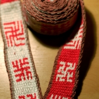 Karetkový pás - slovanské symboly / Tablet woven slavic band