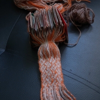 Karetkový pás - první pokusy / Tablet weaving