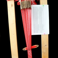Karetkový pás - pletenec se symboly ::::: Tablet weaving - braid with symbols