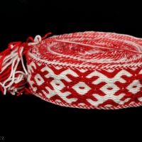 Karetkový pás - slovanský svatební / Tablet woven slavic wedding band