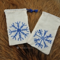 Ægishjálmur & Vegvísir - lněné pytlíky / linen small bags